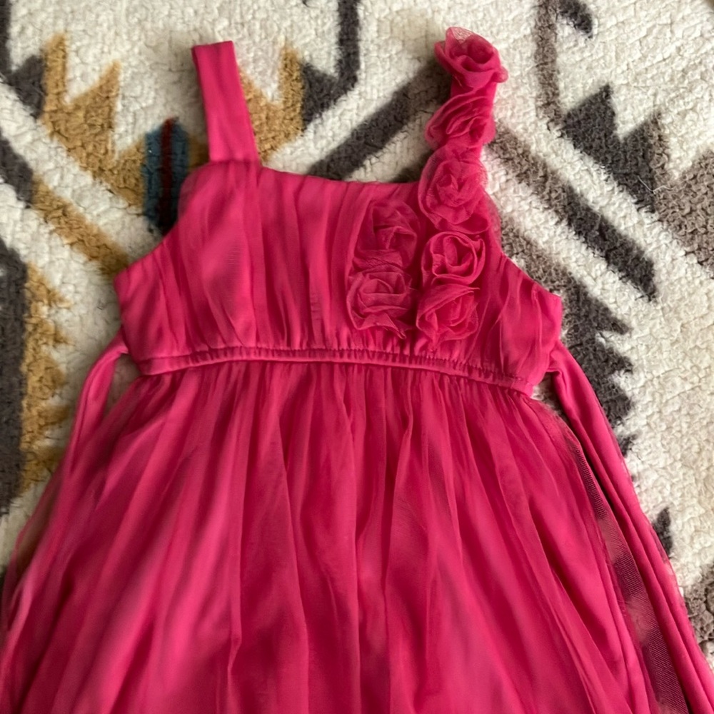Pink Y2K Fluffy Kids Lined Dress